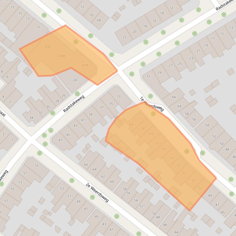 Kaart van postcodegebied 7412WN.