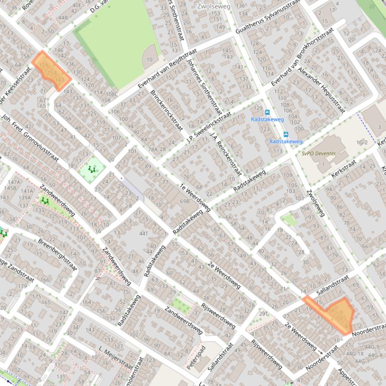 Kaart van postcodegebied 7412WS.