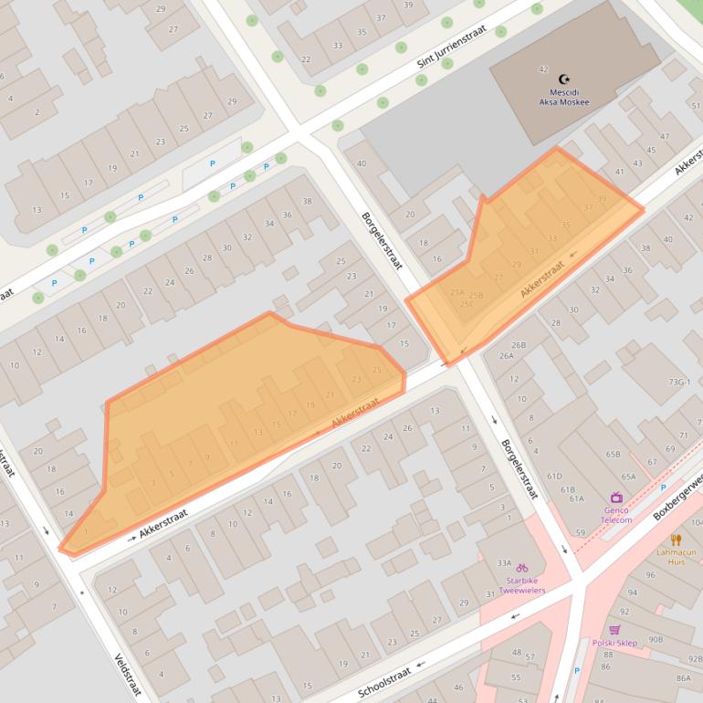 Kaart van postcodegebied 7412XD.