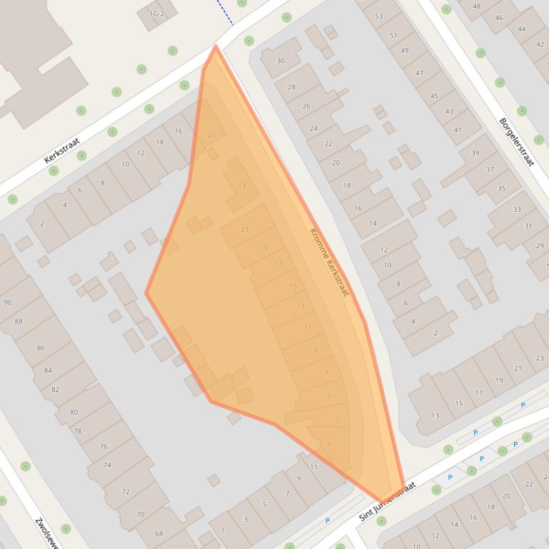 Kaart van postcodegebied 7412XK.