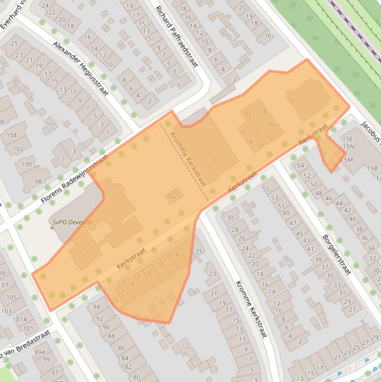 Kaart van postcodegebied 7412XM.