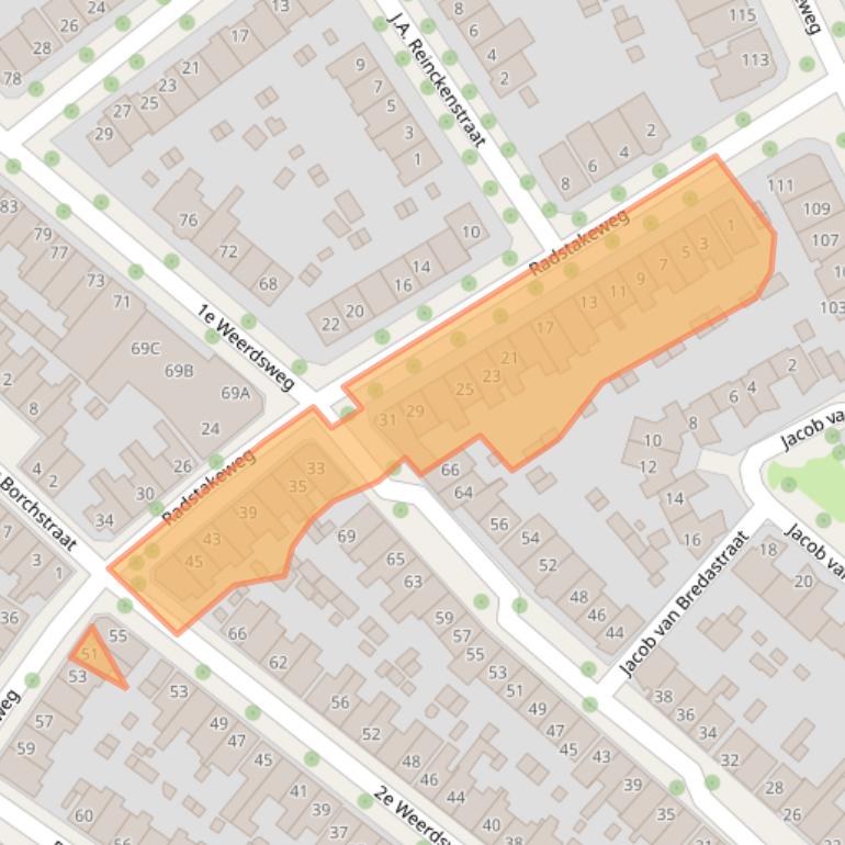 Kaart van postcodegebied 7412XR.