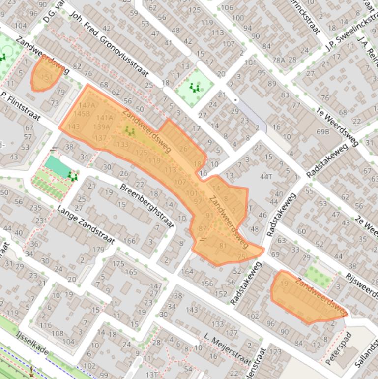 Kaart van postcodegebied 7412XW.