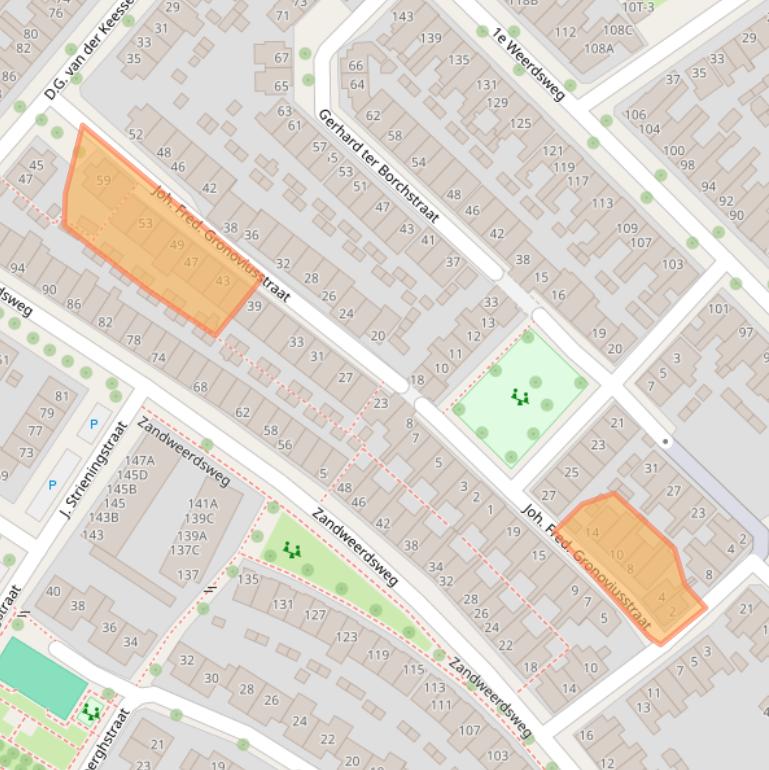 Kaart van postcodegebied 7412ZC.