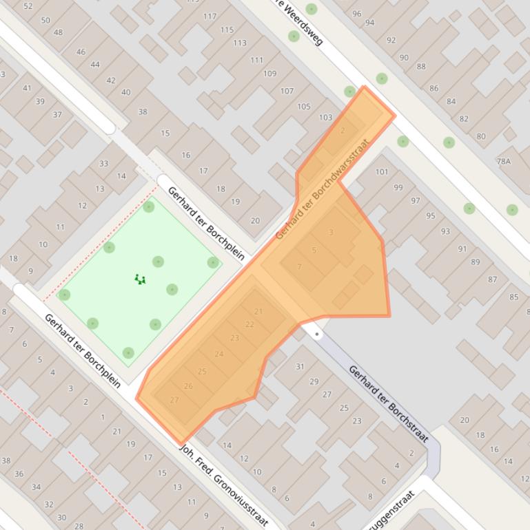 Kaart van postcodegebied 7412ZG.