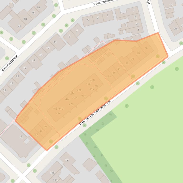 Kaart van postcodegebied 7412ZR.