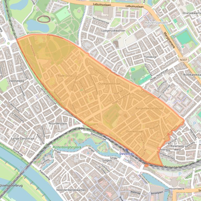 Kaart van postcodegebied 7413.