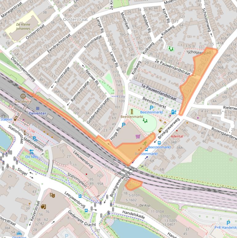 Kaart van postcodegebied 7413AA.