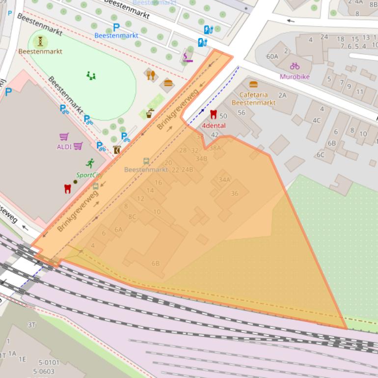 Kaart van postcodegebied 7413AC.