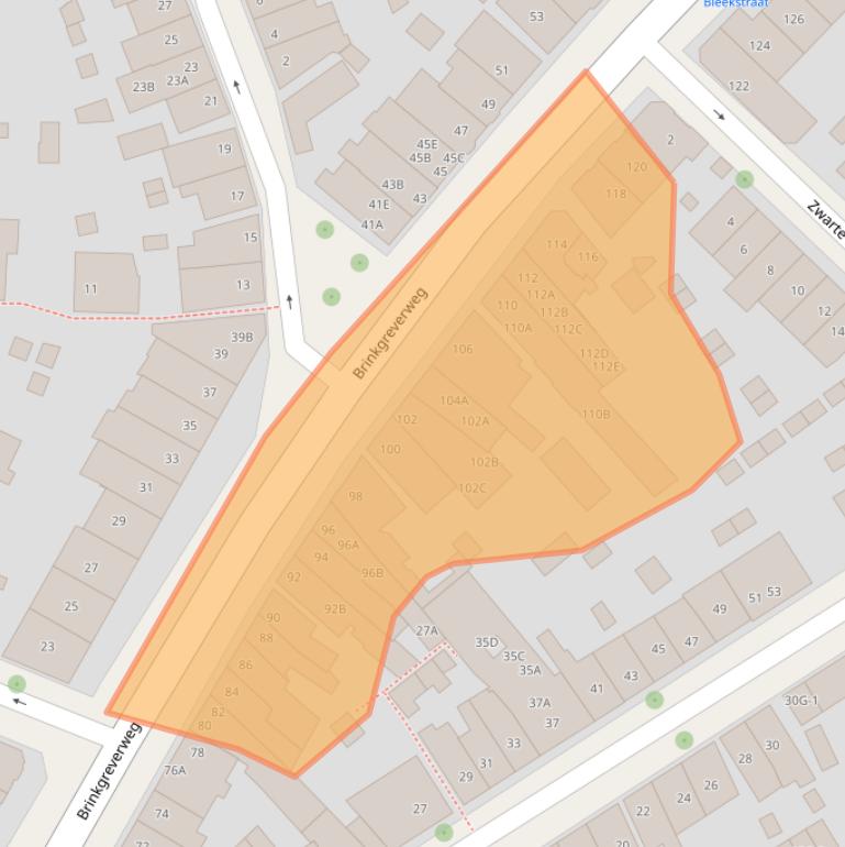 Kaart van postcodegebied 7413AE.