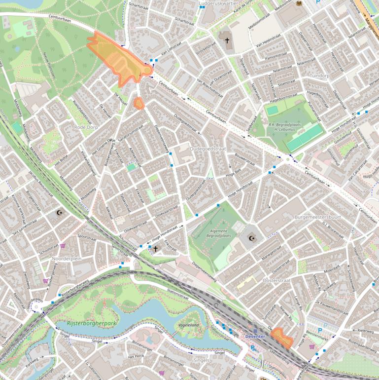 Kaart van postcodegebied 7413AP.