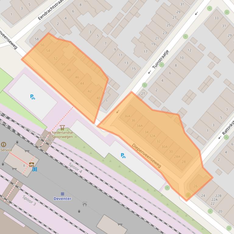 Kaart van postcodegebied 7413AR.