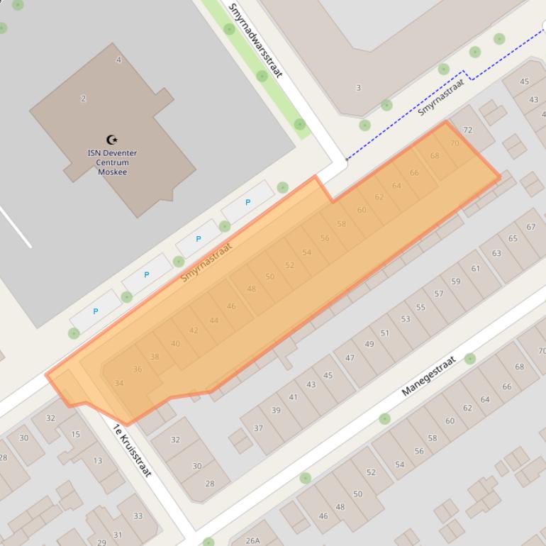 Kaart van postcodegebied 7413BC.