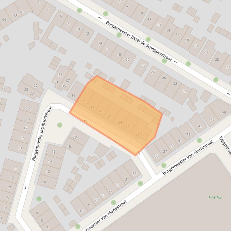 Kaart van postcodegebied 7413BM.