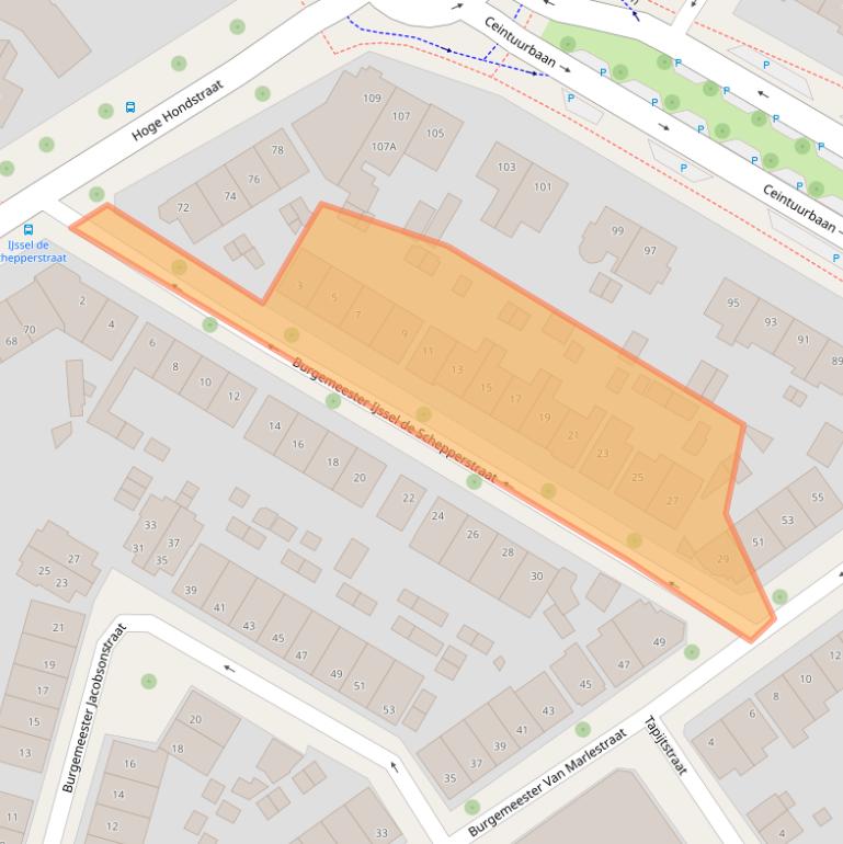 Kaart van postcodegebied 7413BP.