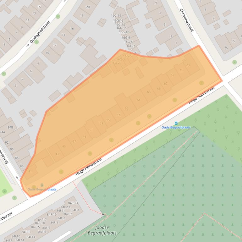 Kaart van postcodegebied 7413CD.