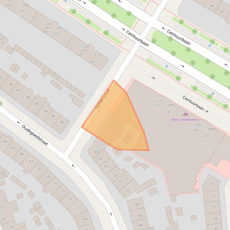 Kaart van postcodegebied 7413CS.