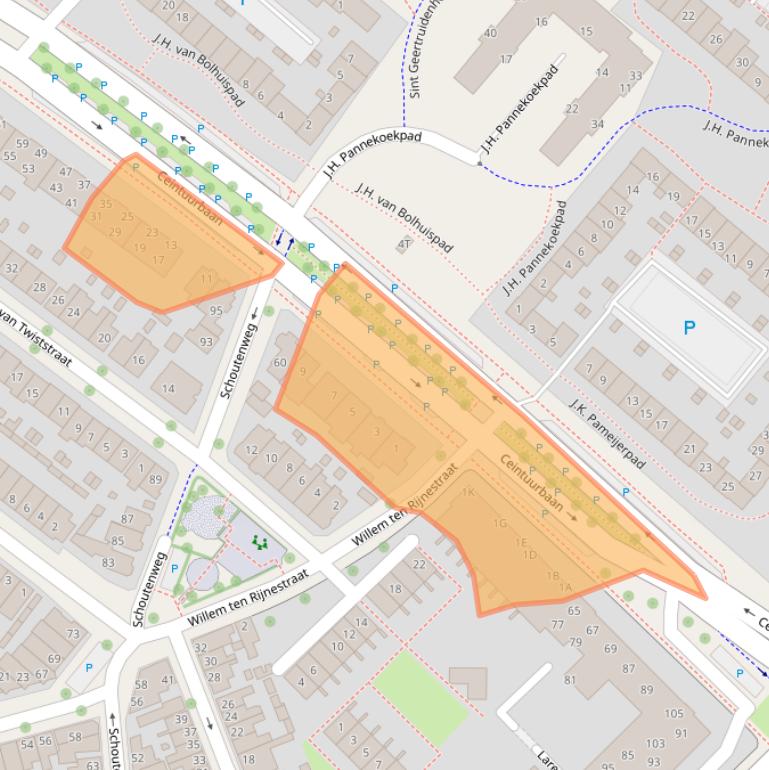 Kaart van postcodegebied 7413DA.