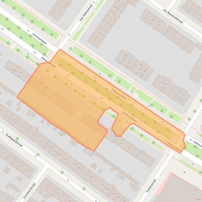 Kaart van postcodegebied 7413DH.