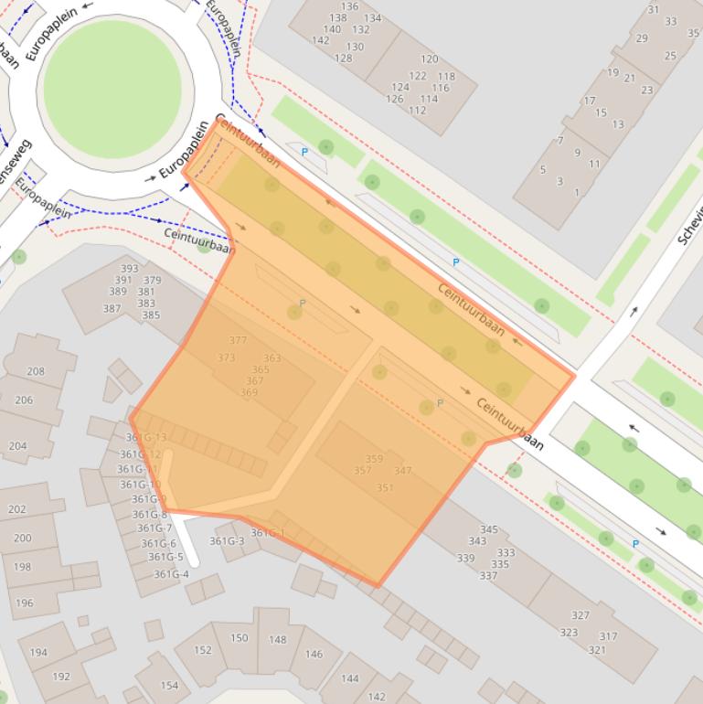 Kaart van postcodegebied 7413DK.