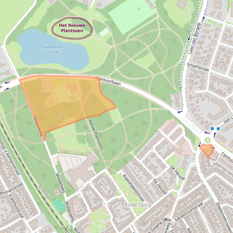 Kaart van postcodegebied 7413DL.