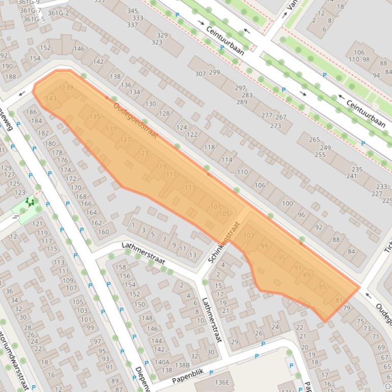 Kaart van postcodegebied 7413EC.