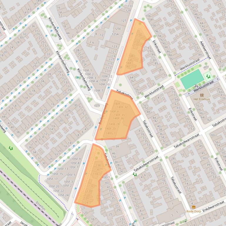 Kaart van postcodegebied 7413EL.