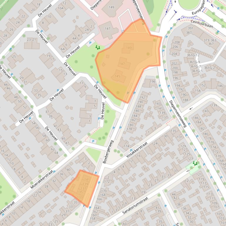 Kaart van postcodegebied 7413EP.