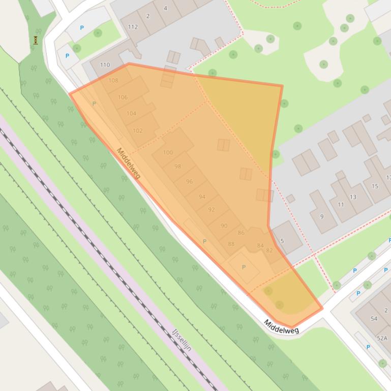 Kaart van postcodegebied 7413PX.