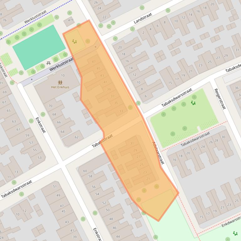Kaart van postcodegebied 7413SB.