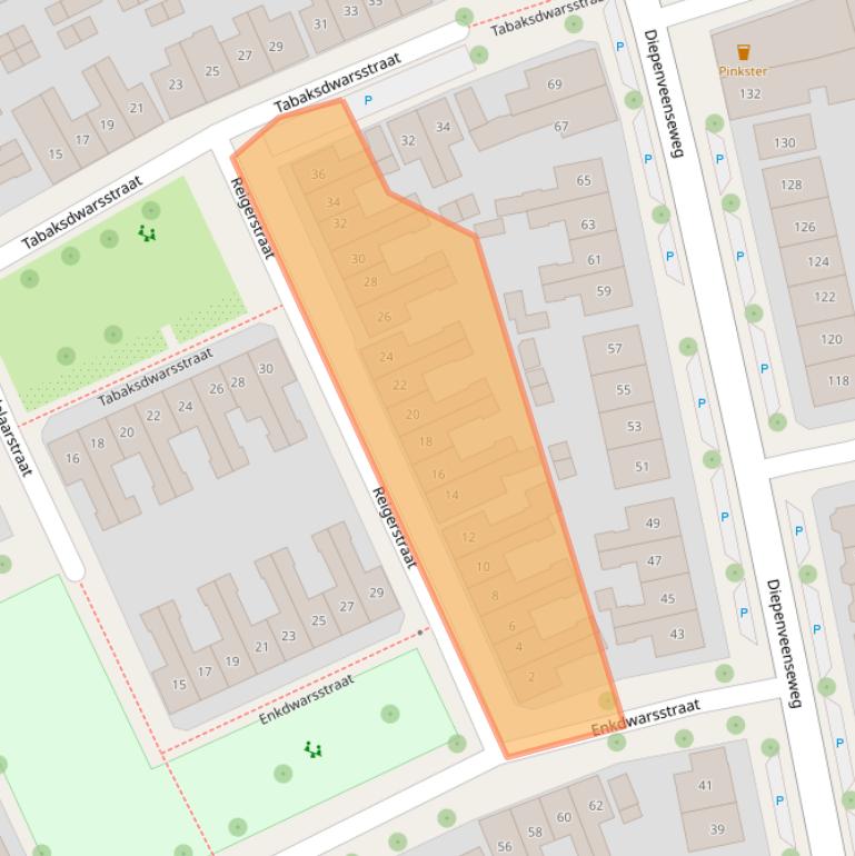 Kaart van postcodegebied 7413SH.