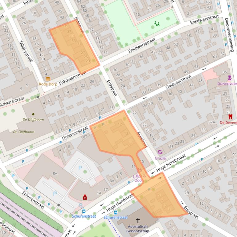 Kaart van postcodegebied 7413TM.