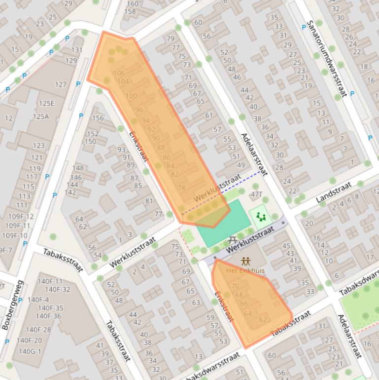 Kaart van postcodegebied 7413TS.