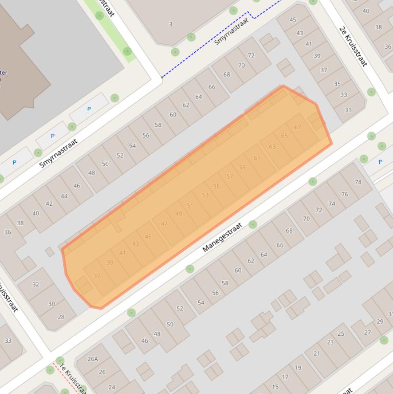 Kaart van postcodegebied 7413VB.