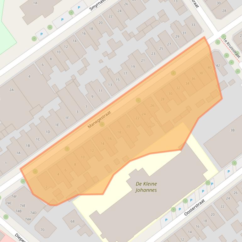 Kaart van postcodegebied 7413VC.