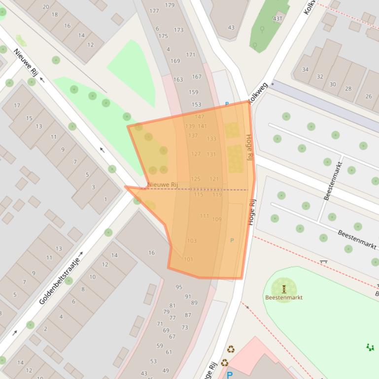 Kaart van postcodegebied 7413WX.