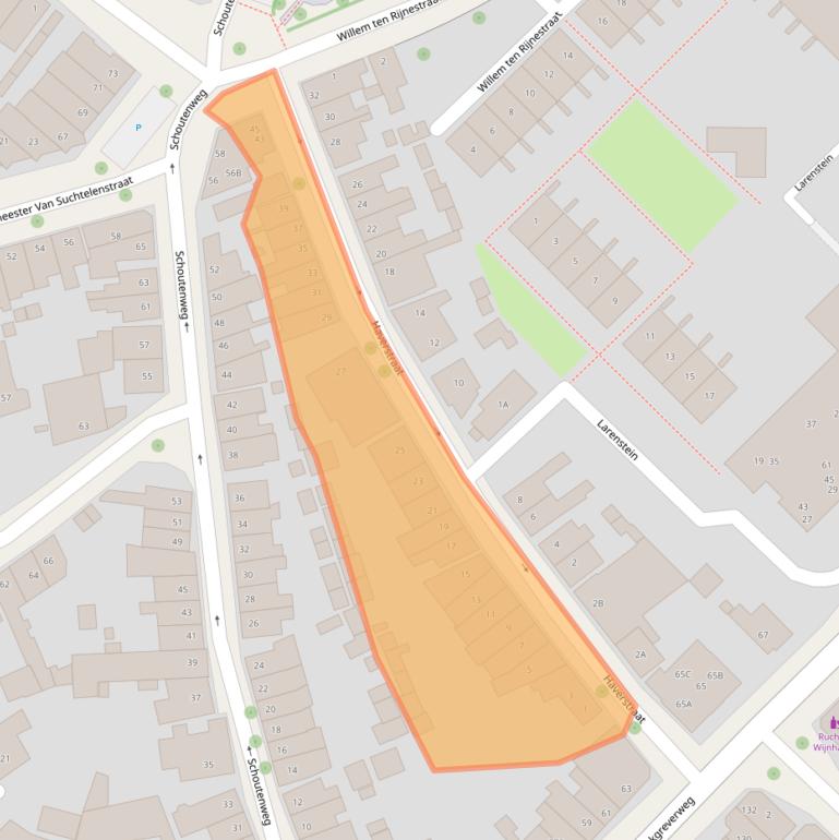 Kaart van postcodegebied 7413XR.