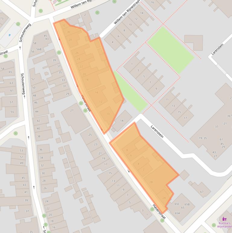 Kaart van postcodegebied 7413XS.