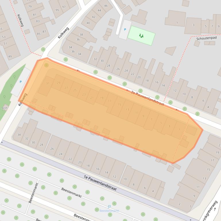 Kaart van postcodegebied 7413ZB.
