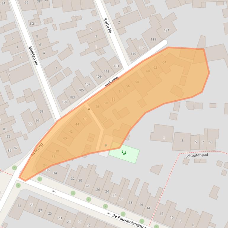 Kaart van postcodegebied 7413ZH.