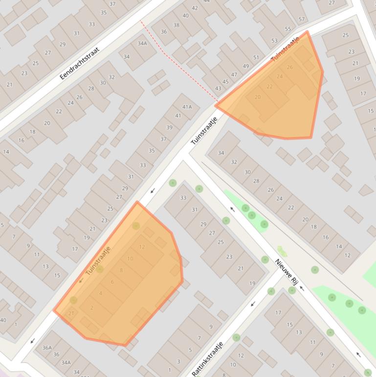 Kaart van postcodegebied 7413ZN.