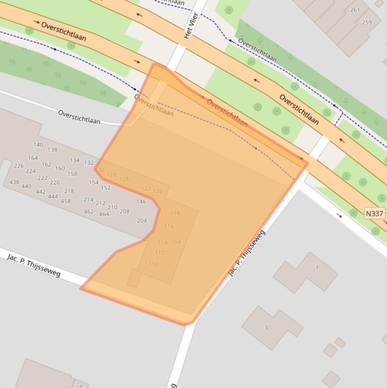 Kaart van postcodegebied 7414AE.