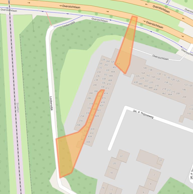 Kaart van postcodegebied 7414AL.