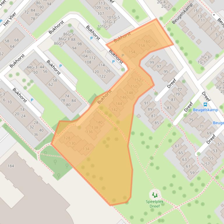 Kaart van postcodegebied 7414BG.