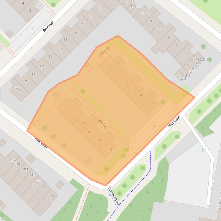 Kaart van postcodegebied 7414BS.