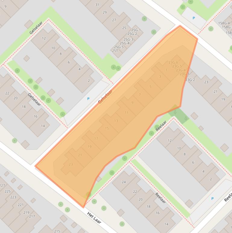 Kaart van postcodegebied 7414BW.