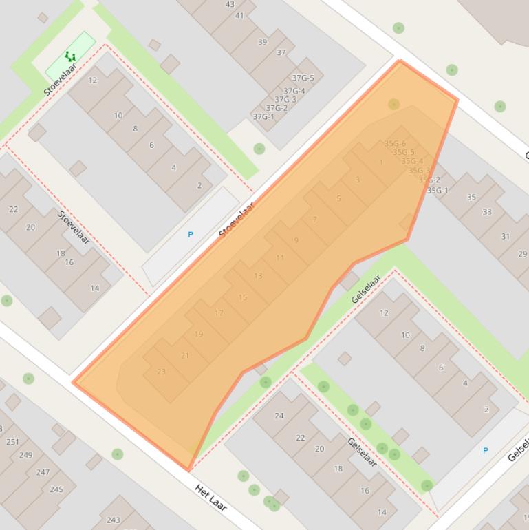 Kaart van postcodegebied 7414CA.