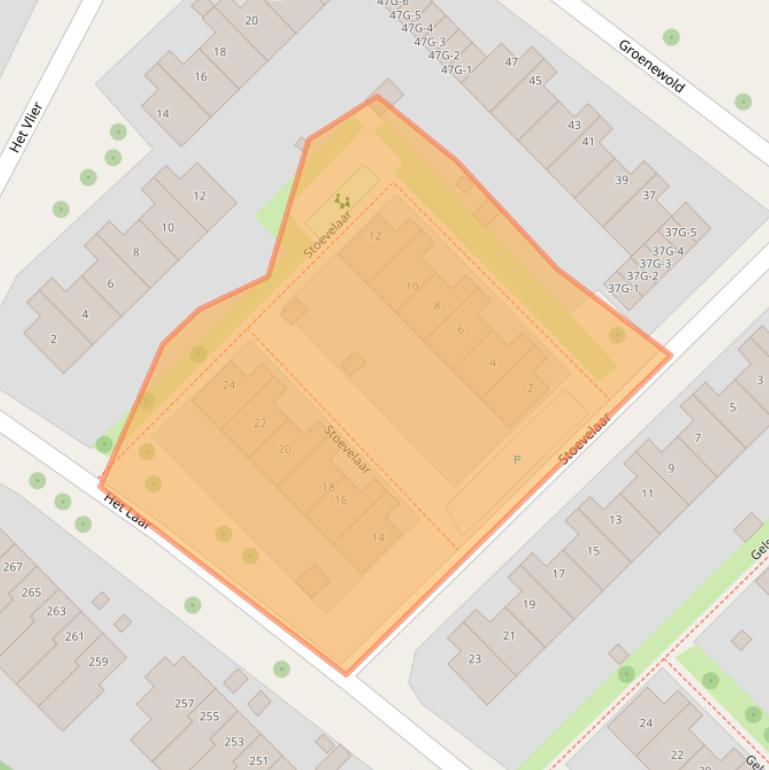 Kaart van postcodegebied 7414CB.