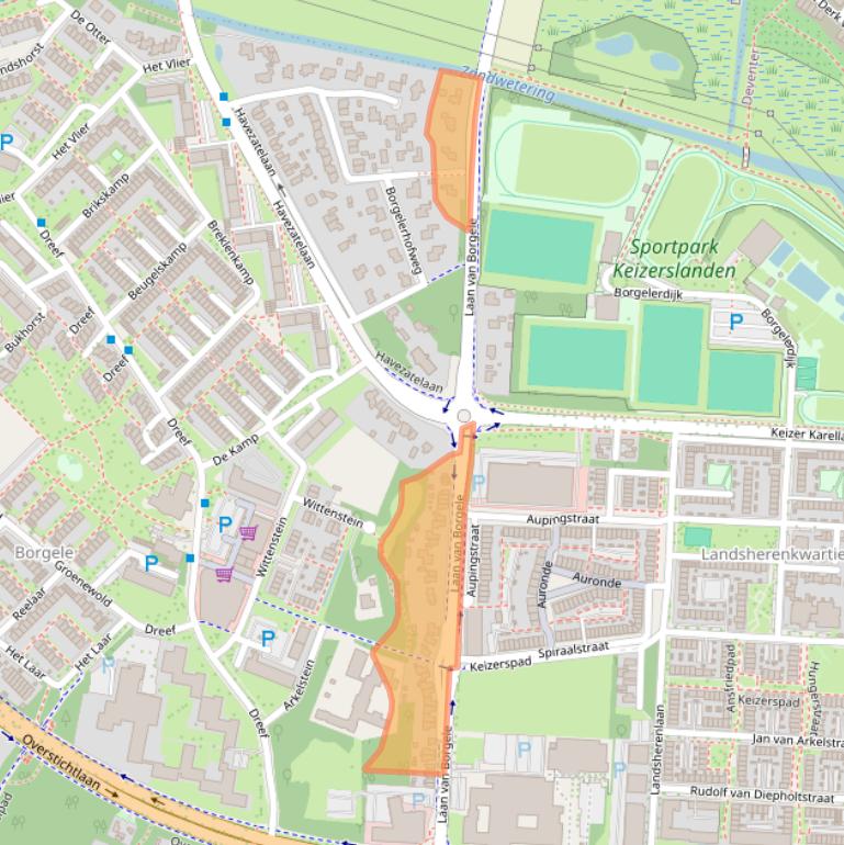 Kaart van postcodegebied 7414GT.