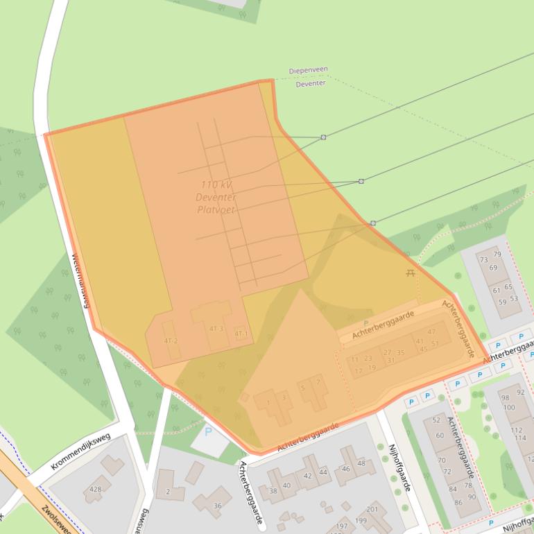 Kaart van postcodegebied 7414VG.